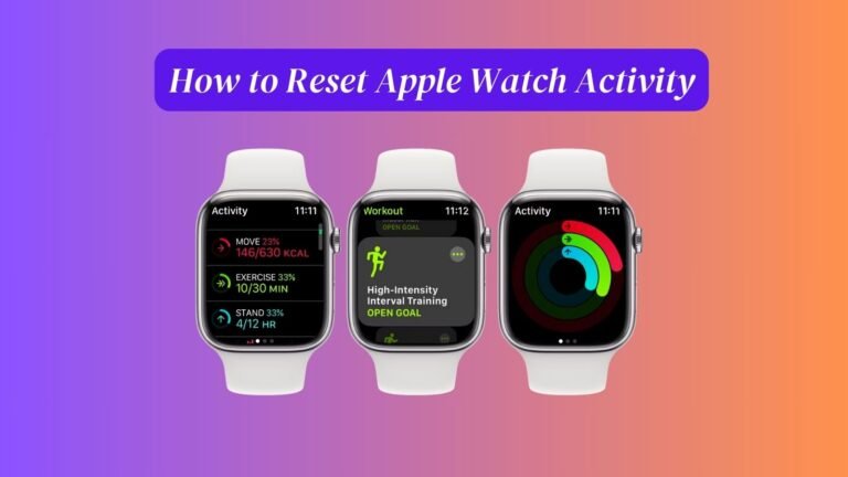 How to Reset Apple Watch Activity