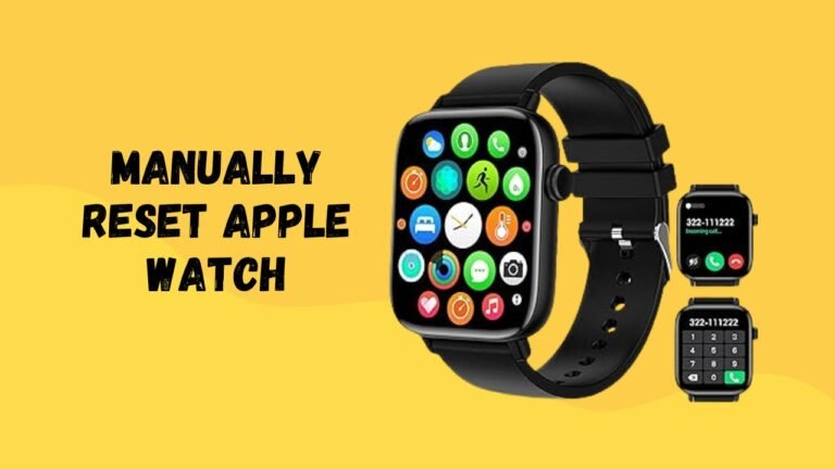 How to reset apple watch manually sale